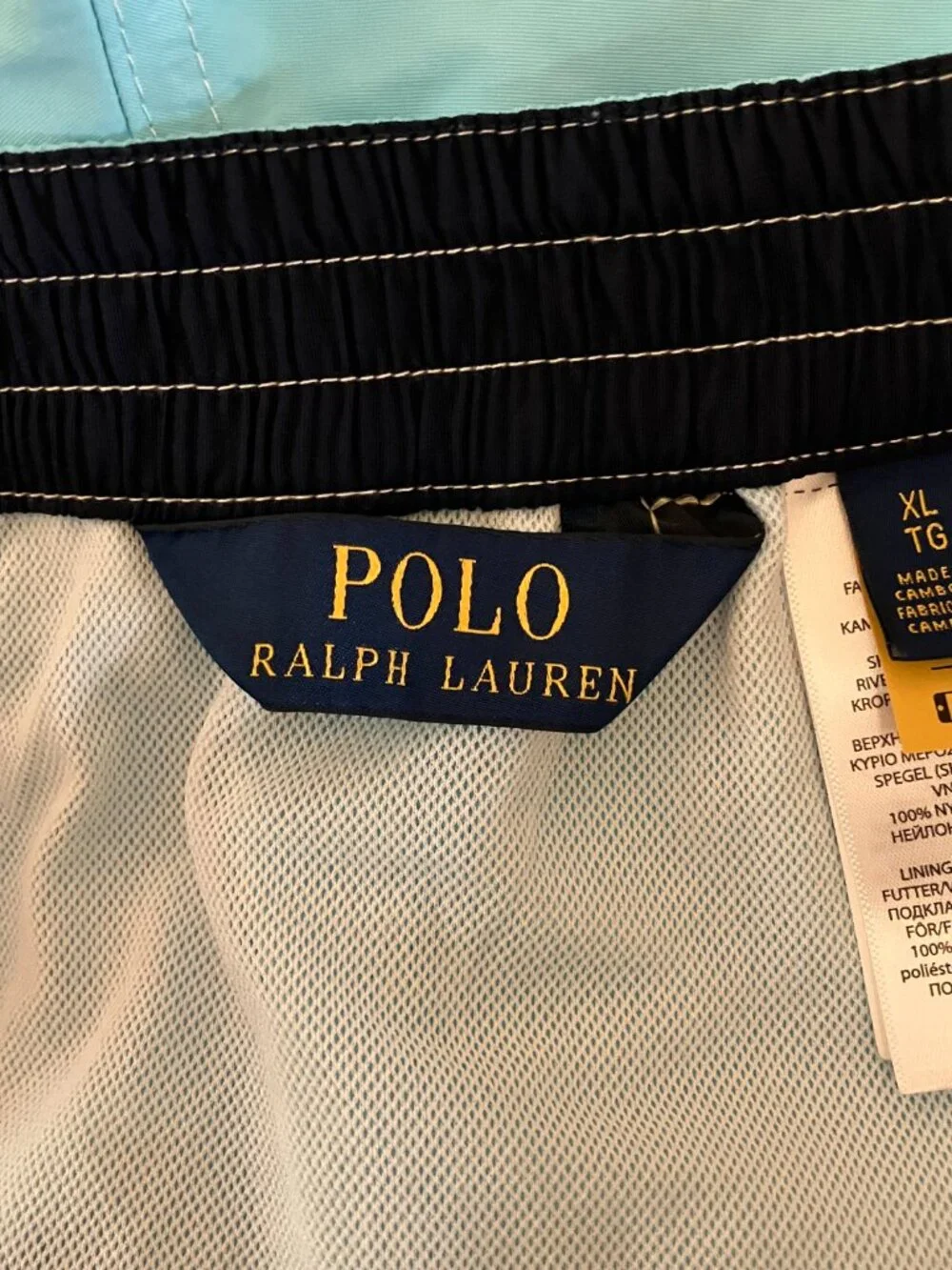 Polo Ralph Lauren Kailua Classic Fit Swim Trunks Mens XL 8.5 Inseam Blue Cargo